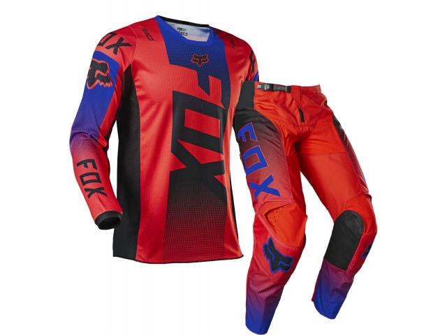 Completo Bambino FOX 180 OKTIV Red Fluo